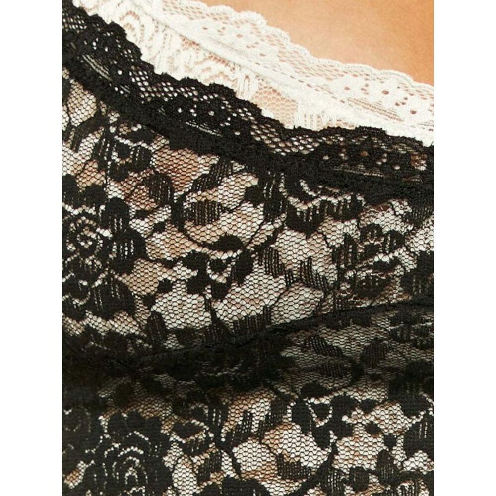 Everyday the Label Lace Trim Cami Mini Dress Women Black Dresses - Picture 6 of 6